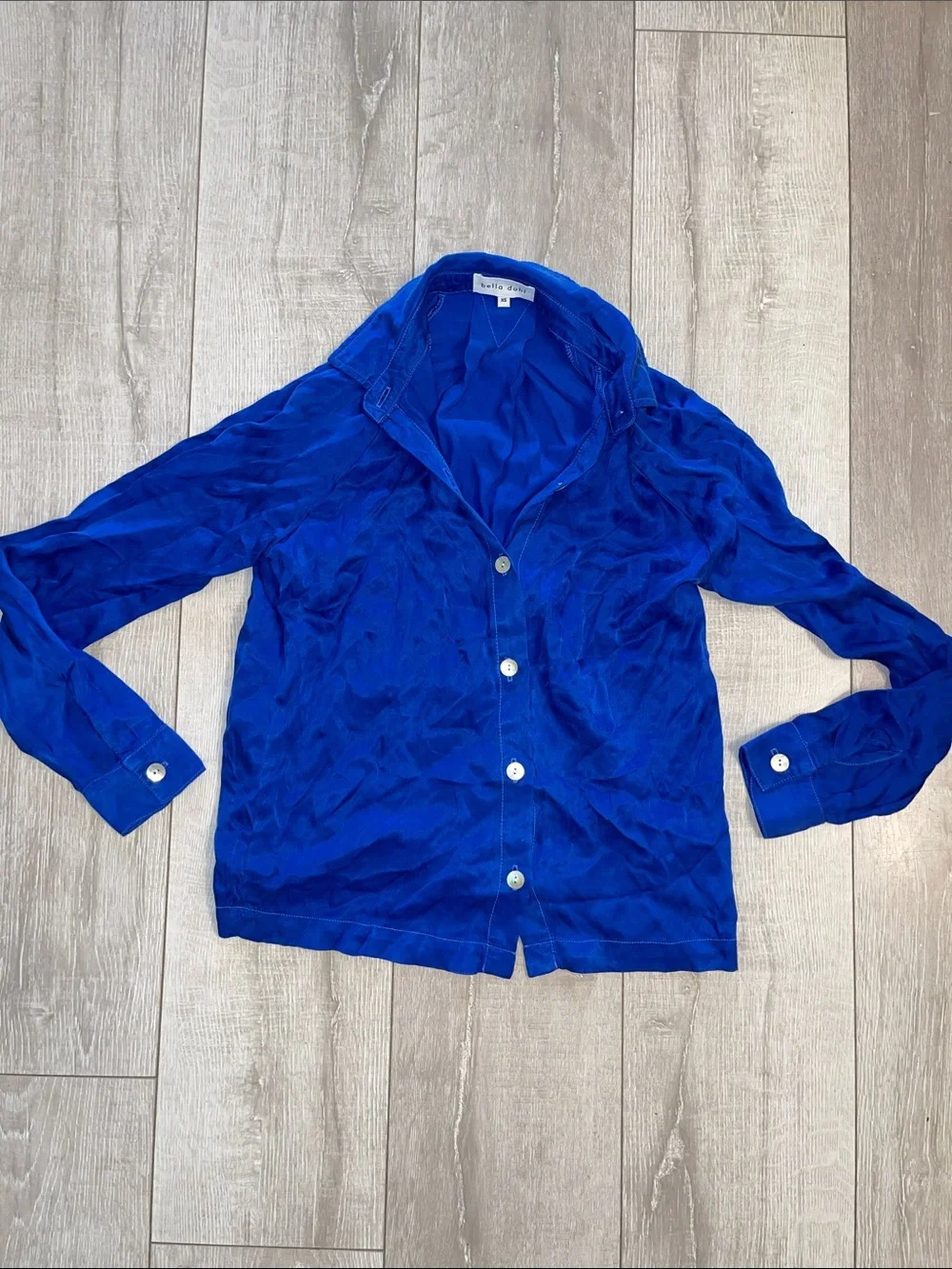 Bella Dahl Royal Blue Button-Up Blouse XS - Picture 3 of 5